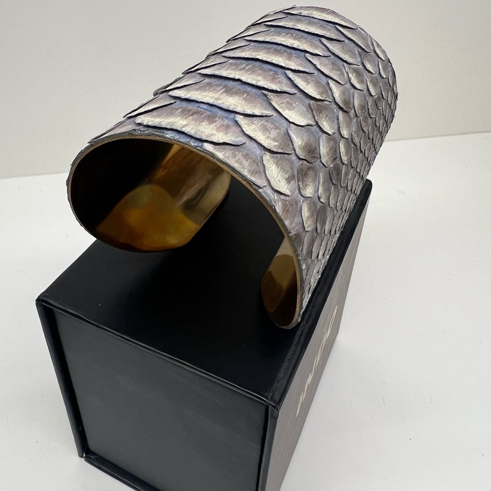Genuine Exotic Python Skin Cuff - Picture 4 of 10
